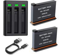 Chargeurs De Batterie Pour Insta360 X3, 2 Batteries 1800Mah Avec Chargeur Usb Accessoires Compatible Avec Insta 360 X3/ One X3 (Chargeur + 2 Batteries)[GOP6251824]