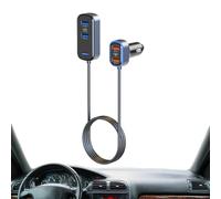 Chargeurs de téléphone portable pour automobile, adaptateur universel sûr avec cordon, adaptateur de chargeur de voiture multi-ports, pour téléphone, ordinateur portable, SUV, camping-car, camion