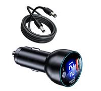 Chargeurs de Voiture 3 en 1 avec Affichage numérique 100 W USB a | Moniteur de tension numérique avec port USB a 30 W Type C 100 W pour alimentation Stable pour appareil mobile