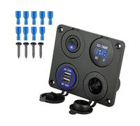 Chargeurs de voiture polyvalents avec jauges, cigarettes, briquets alimentent plusieurs appareils simultanément modification du véhicule