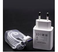 Chargeurs,HUAWEI Original chargeur rapide Mate 9 10 Mate 20 Pro P20 Supercharge adaptateur mural de - Type white-charger and cable