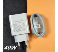 Chargeurs,Huawei P40 Pro chargeur Original 40W adaptateur de suralimentation rapide Usb 5A Type C câble - Type EU charger and cable