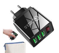 Chargeurs muraux pour téléphones - Light Weight Modern portables, chargeur mural, USB 3 ports, Cube de chargement avec affichage | Multipurpose Outdoor Indoor Utility Cute Comfortable Easy to Insta