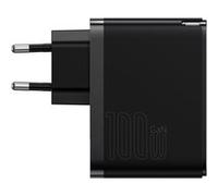 Chargeur 1x USB-C 1x USB-A 100W GaN Baseus + Câble 1m USB-C vers USB-C
