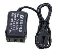 Chargeurs USB compacts à 3 Ports pour Station de Recharge de électrique avec entrée de tensions Larges DC12V-120V Cordon de 39, 37 Pouces Hubs de de