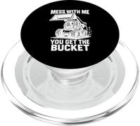 Chargeuse antidérapante Amusante Mess with Me You Get The Bucket PopSockets PopGrip pour MagSafe