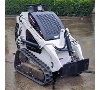 Chargeuse compacte pour entrepôt et travaux de matériaux | Équipement utilitaire hydraulique pour le chargement, le levage, le transport, le nivellement, la construction et l'entretien