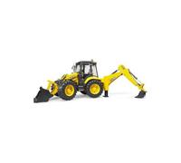 Chargeuse Pelleteuse JCB 5CX Eco 41 cm, Jaune - Multiples fonctions - Tractopelle - BRUDER Chantier - Engin travaux btp et carte