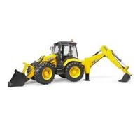 Chargeuse pelleteuse jcb 5cx eco 41 cm jaune - multiples fonctions - tractopelle - bruder chantier - engin travaux btp et carte