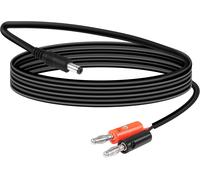 Charging Cable 4mm Banana Plug to DC 5.5mm×2.1mm Power Cable DC5521 Male to Dual Banana Male 18AWG for Instrumentation Equipment DC 12V-24V 2m