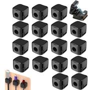 Charging Cable Magnetic Cable Organizer Storage Holder, Magnetic Cable Organizer Storage Holder, Wire Holder Keeper Organizer Management for Desktop, Side Table, Under the Table, Kitchen ( Color : Bla