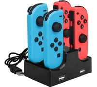 Charging Dock for Nintendo Switch,Charge 4 Joy-Con Controllers with LED Indicator