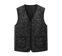 Charging Man Warm Huit And Fishing Women Districts Gilet Ski pour équitation Vêtements Infrarouge Manteau d'extérieur chauffant USB via manteau chauffant pour femme, Noir , XL