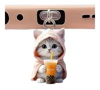 Charging Port Cover - Phone Protector With Cat Pendants | Type C Dust Plug Accessories Charm | For Women Girls Mobile Smartphone Anti-Lost Stopper Cap Jewelry Gift Decoration Kawaii Mobile Task