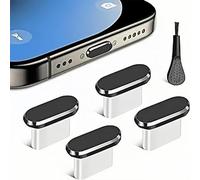 Charging Port Dust Plug - Phone Port Plug Protector with Brush | Charging Port Cover | Dust Plug with Brush for Phone | Type-C Anti Loss Dust Plugs, Multifunctional 5-en-1 Port Cell Phone Dust Cover