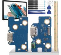 Charging Port For Samsung Galaxy Tab A8 10.5 Sm-X200 Connector Dock Port Charger Port Microphone Audio Jack Flex Cable + Installation Tool