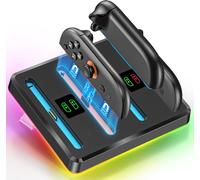 Charging Station Controller Switch 2 for 2025 Nintendo Switch 2 Joy Con 4 in 1 Controller Station SW2 Controller with 9 RGB Lights,Nintendo Switch 2 Accessories and Perfect Gift