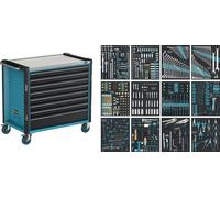 Chariot 179NXXL-8D/619 L1133xP642xH1020mm 1000kg 8 tiroirs 616 pcs.acierbl.HAZE 179NXXL-8D/619