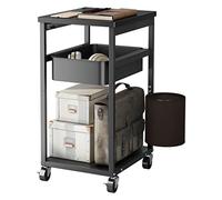 Chariot 3 niveaux paniers roues montage simple bain cuisine bureau