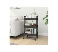 Vidaxl Chariot À 3 Niveaux Anthracite 43x34x79 Cm Acier Gris