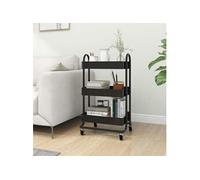 vidaXL Chariot à 3 niveaux 335865 Noir 43x34x79 cm Acier