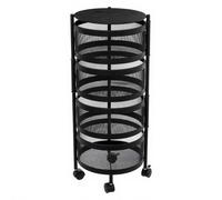 Chariot à 4 Paniers Métalliques Pivotants sur Roulettes