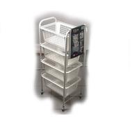 Chariot À 4 Paniers Modèle Miami En Acier Inoxydable Et Plastique