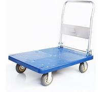 Chariot à 4 roues - Diable pliable avec roues pivotantes et fixes pour un transport facile à 360° - Chariot compact pour un rangement et un déplacement sans effort