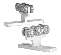 Chariot à 6 roues de type T compatible avec les palans électriques et les chariots à main, glissière lisse avec mouvement bidirectionnel, s'adapte aux canaux de jambe de force de 4,8 cm de large et