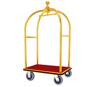 Chariot à Bagages pour Hall D'HôTel, Chariot De RéCeption, Petit ModèLe à PoignéE Manuelle, éQuipé De Roues Silencieux, pour Le Transport des Bagages