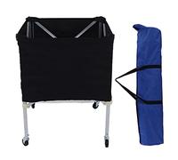 Chariot à Balles à roulettes, Chariot de Rangement Pliable pour Balles, Noir, Grande capacité, stabilité pour Le Volley-Ball