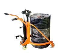 Chariot à Baril Lourd avec Pédale Antidérapante, Chariot à Fût Industriel Équipé de Valve de Détente de Pression Manuel, pour Usines et Ateliers