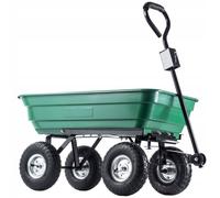 Chariot à bras KADAX en plastique PVC, capacité de charge 300 kg, chariot à main avec fonction de basculement, chariot à bascule avec cadre métallique, chariot de jardin, chariot de transport (75L, ve