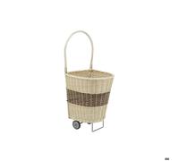 Chariot à bûches en osier bicolore Modèle 1