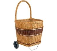Chariot à buches en osier bicolore PRO1330
