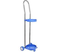 Chariot à cylindre d'oxygène avec roues silencieuses, porte-bouteilles de gaz portable pour transport médical, cadre en acier robuste
