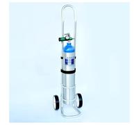 Chariot à cylindre d'oxygène portable avec hauteur réglable et roues silencieuses pour un transport facile à l'hôpital ou à la maison
