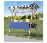 Chariot à dessert vintage surdimensionné avec étagère pour nappes et présentoirs, stand de nourriture pour fêtes