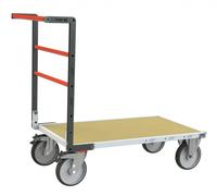 Chariot à dossier fixe 600 kg - Matière du plateau et dimensions au choix