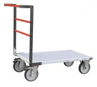 Chariot à dossier fixe 600 kg - Matière du plateau et dimensions au choix