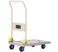 Chariot à dossier rabattable Prestar® plateau polypropylène - Dimensions au choix