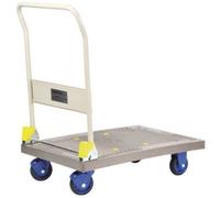 Chariot à dossier rabattable Prestar® plateau polypropylène - Dimensions au choix