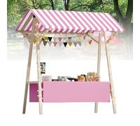 Chariot à glace pliable et portable léger avec auvent - Chariot alimentaire mobile idéal pour les marchés agricoles, les événements de vente de rue et les foires artisanales - Durable et facile à