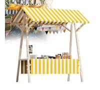 Chariot à glace pliable portable pour le travail - Chariot de nourriture mobile léger avec auvent parfait pour les marchés agricoles, les foires artisanales et les ventes de rue - G-120 x 60 x 200