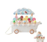 Chariot à glaces en bois pour enfants de 3 à 6 ans, cuisine, supermarché et Picn