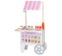 Chariot à Glaces pour Enfants-Duoku-avec Plus de 20 Accessoires-Jeu d'Imitation de Stand Glacier-Adapté aux Enfants de 3 à 7 Ans