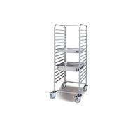 Chariot à Glissières avec 17 Niveaux pour Bacs GN 2/1 - - Inox