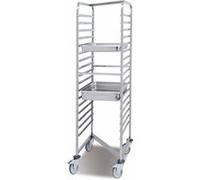 Desserte Pujadas Chariot à Glissières Emboîtable 17 Niveaux pour Bacs GN 1/1 - - Inox