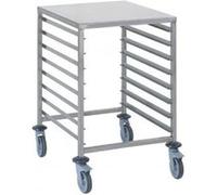 Chariot à glissières GN 2/1 8 niveaux avec tablette Tournus - Inox G