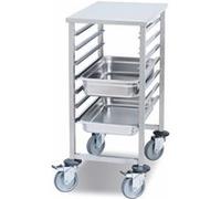 Chariot à Glissières pour Transport de Plateaux GN 1/1 - 7 Niveaux - Pujadas - Inox
